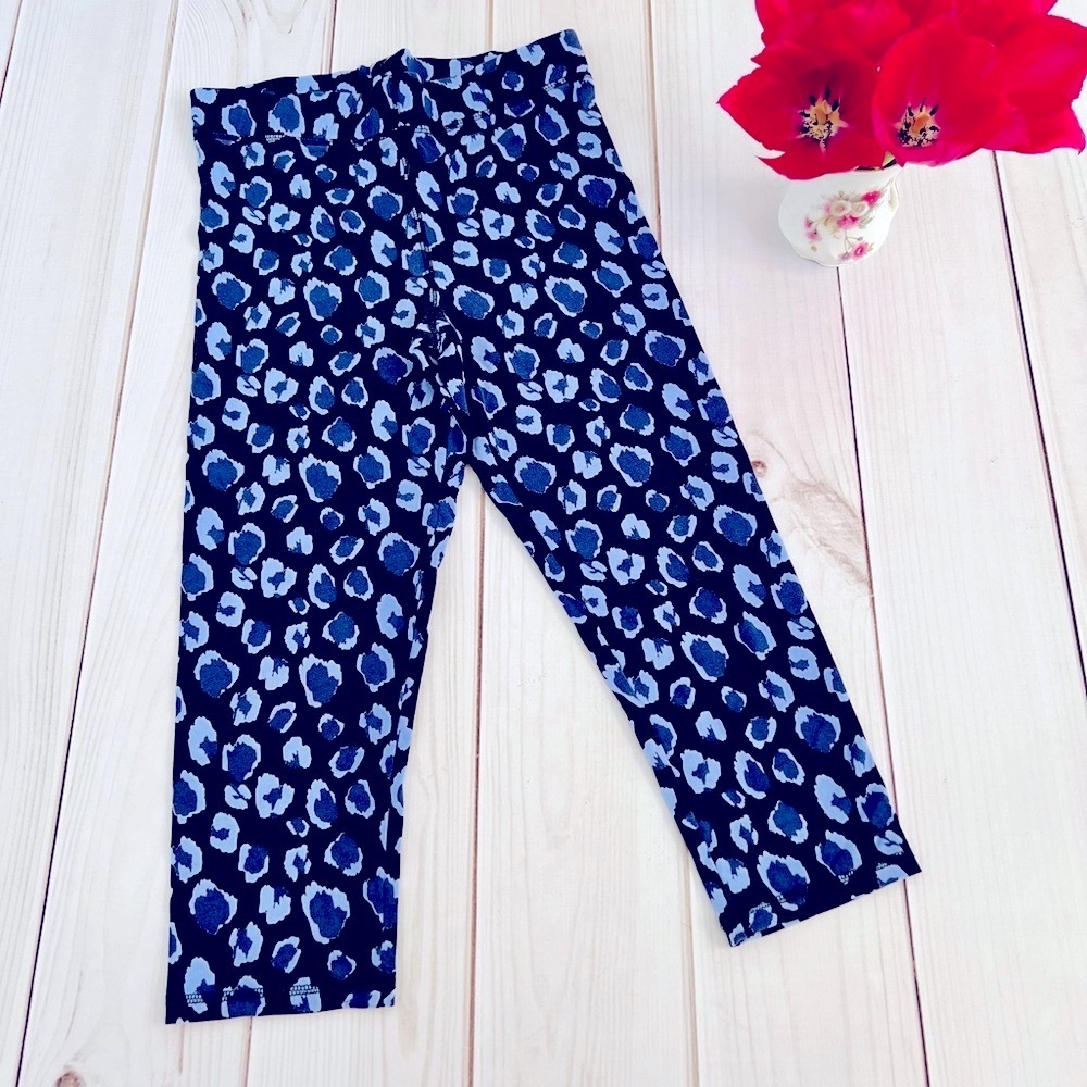 Boden Women’s Leopard Cropped Leggings - Blue and Black